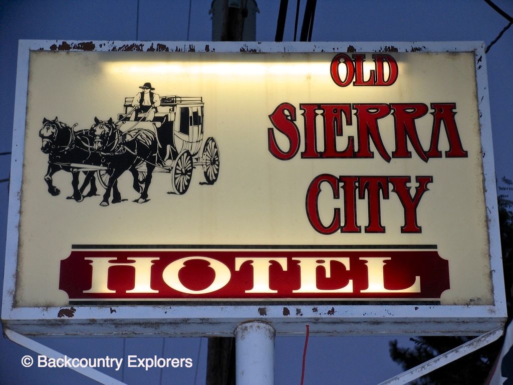 Old Sierra City Hotel sign
