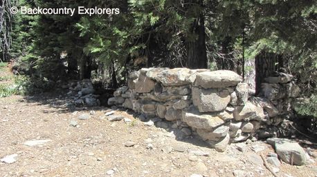Old building foundation from ghost town.